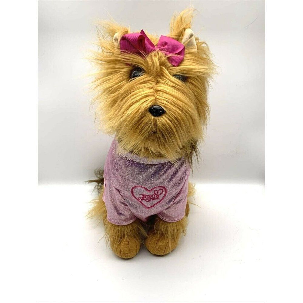 Nickelodeon JoJo Siwa BowBow the Yorkie Dog Plush 17" Pink Sparkle Jacket Bow